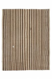 Striped Handmade Vintage Rug - Thumbnail