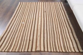 Striped Handmade Vintage Rug - Thumbnail