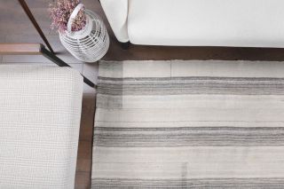 Handmade Vintage Flatweave Rug - Thumbnail