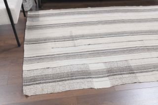 Handmade Vintage Flatweave Rug - Thumbnail