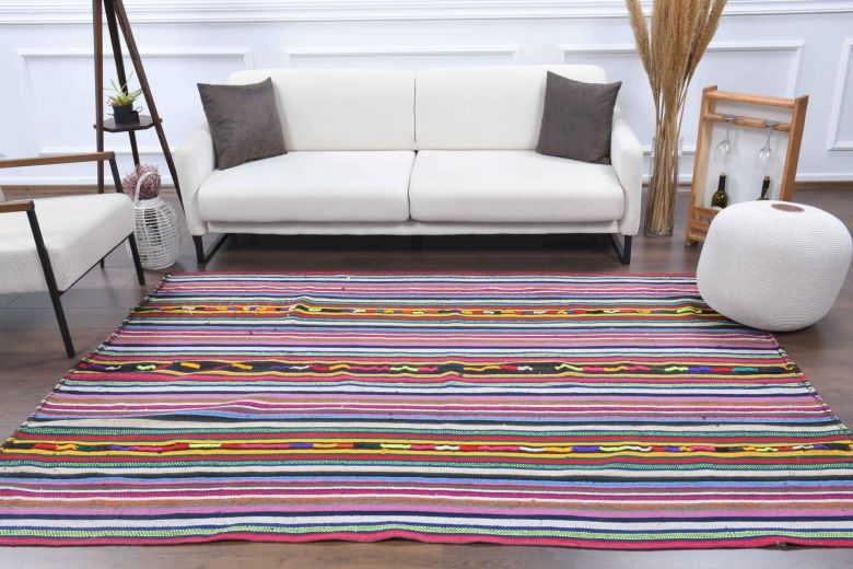 Colorful Kilim Handmade Vintage Rug