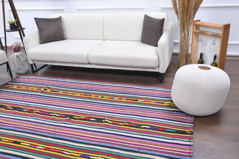 Colorful Kilim Handmade Vintage Rug