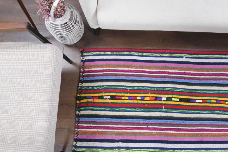 Colorful Kilim Handmade Vintage Rug