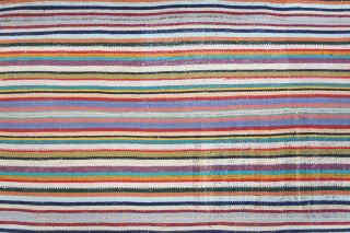 Handmade Vintage Colorful Rug - Thumbnail