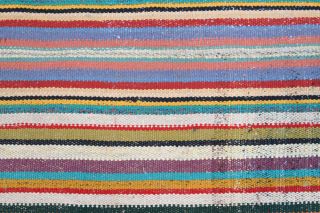 Handmade Vintage Colorful Rug - Thumbnail