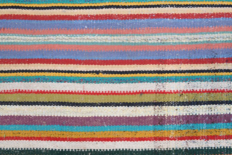 Handmade Vintage Colorful Rug