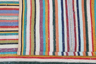 Handmade Vintage Colorful Rug - Thumbnail