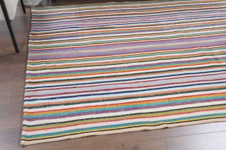 Handmade Vintage Colorful Rug - Thumbnail