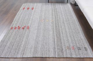 Flatweave Handmade Vintage Rug - Thumbnail