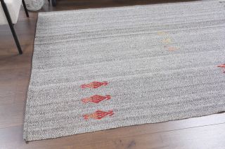 Flatweave Handmade Vintage Rug - Thumbnail