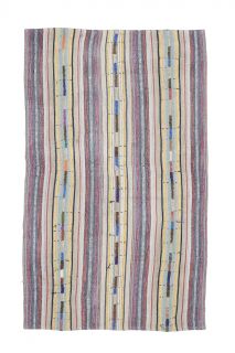 Colorful Handmade Vintage Kilim Rug - Thumbnail