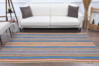 Pastel Colored Kilim Vintage Rug - Thumbnail