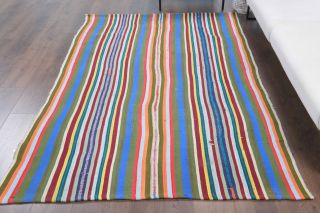 Pastel Colored Kilim Vintage Rug - Thumbnail