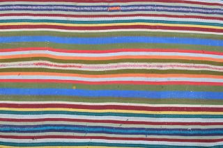 Pastel Colored Kilim Vintage Rug - Thumbnail