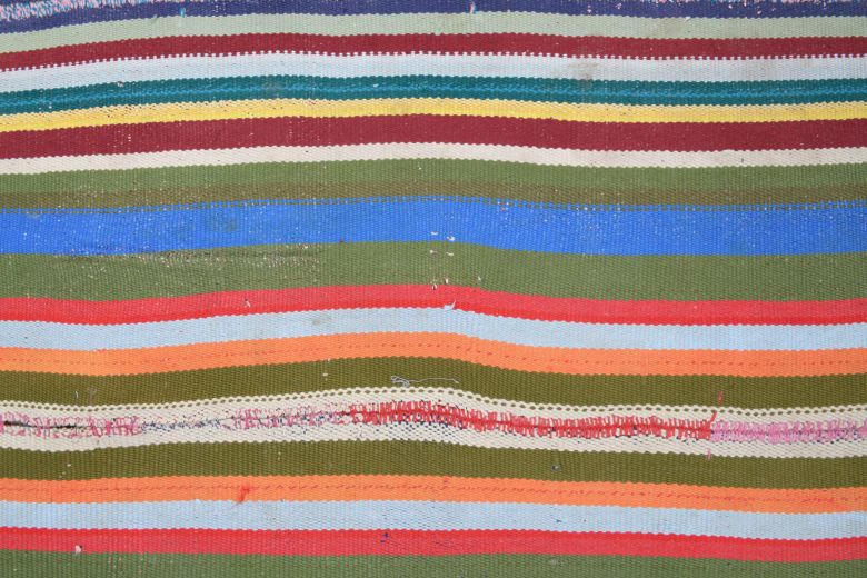 Pastel Colored Kilim Vintage Rug