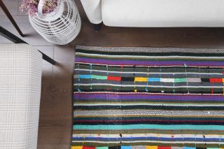 Handmade Vintage Kilim Rug - Thumbnail