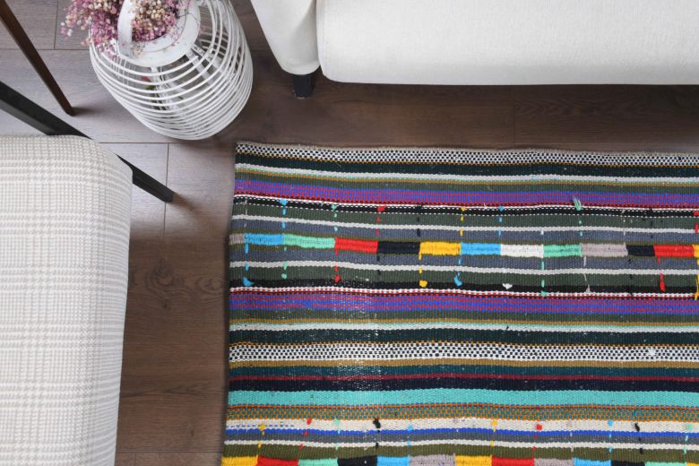 Handmade Vintage Kilim Rug