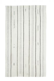 White Kilim Handmade Vintage Rug - Thumbnail