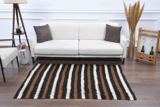 Flatweave Handmade Vintage Rug - Thumbnail