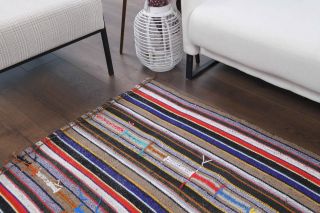 Colorful Handmade Vintage Rug - Thumbnail