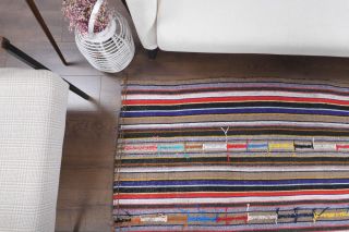 Colorful Handmade Vintage Rug - Thumbnail