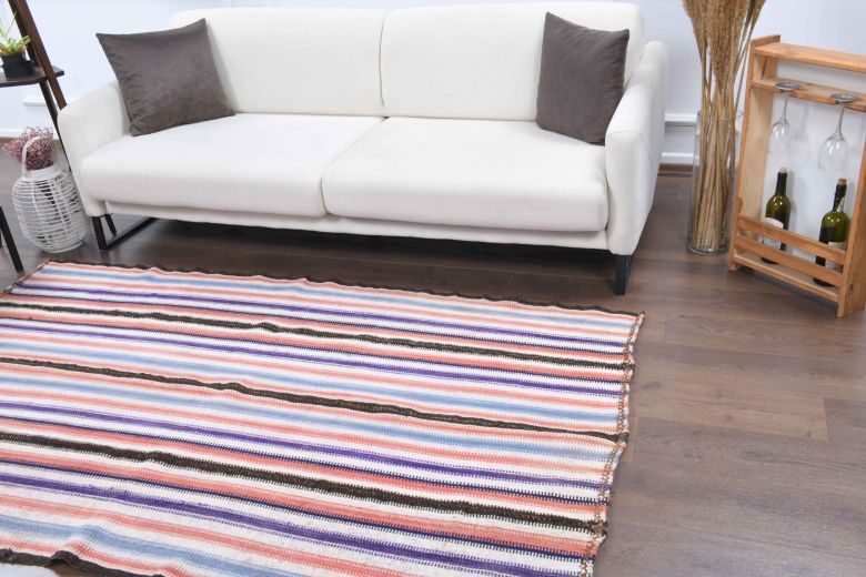 Striped Kilim Handmade Vintage Rug