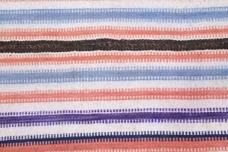 Striped Kilim Handmade Vintage Rug - Thumbnail