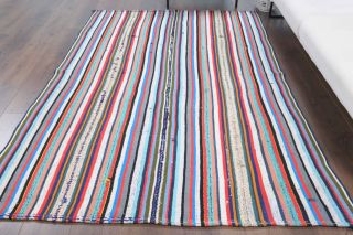 Colorful Handmade Vintage Rug - Thumbnail