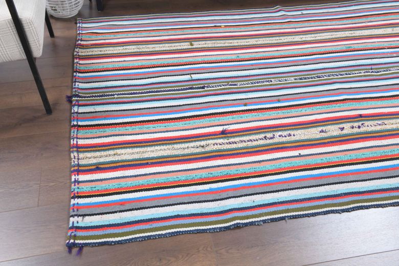 Colorful Handmade Vintage Rug