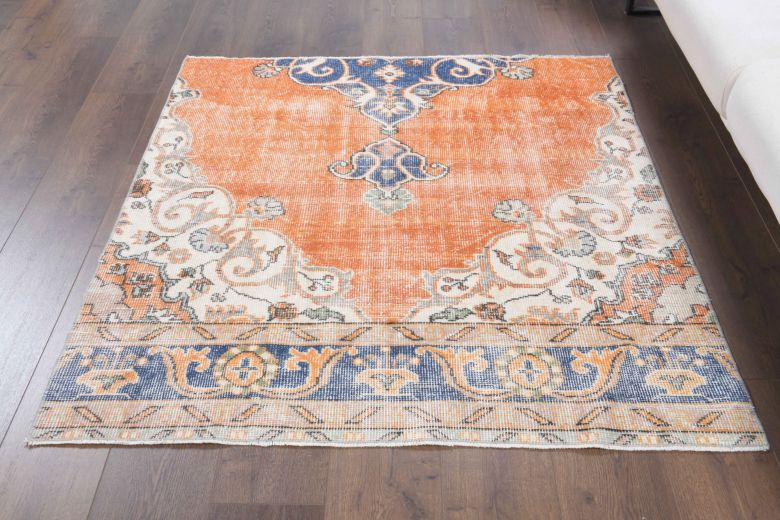 Square Handmade Vintage Rug