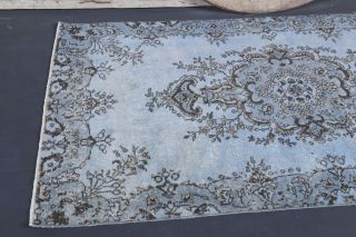 Handmade Vintage Blue Area Rug - Thumbnail