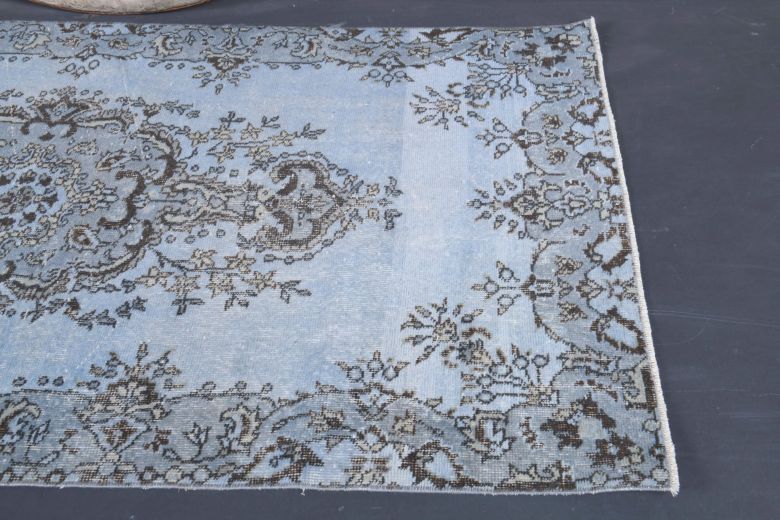 Handmade Vintage Blue Area Rug