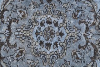 Handmade Vintage Blue Area Rug - Thumbnail