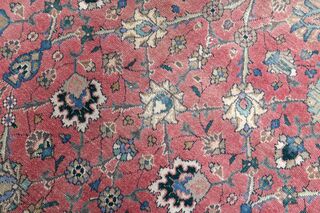 Vintage Tabriz Pink Rug - Thumbnail