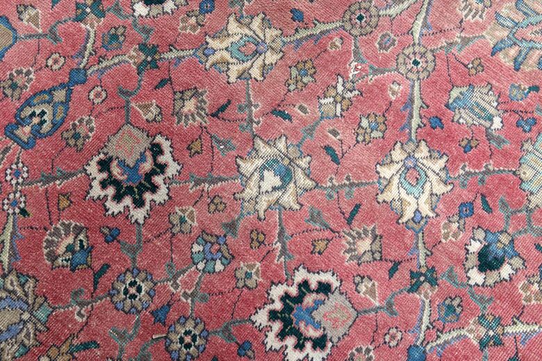 Vintage Tabriz Pink Rug