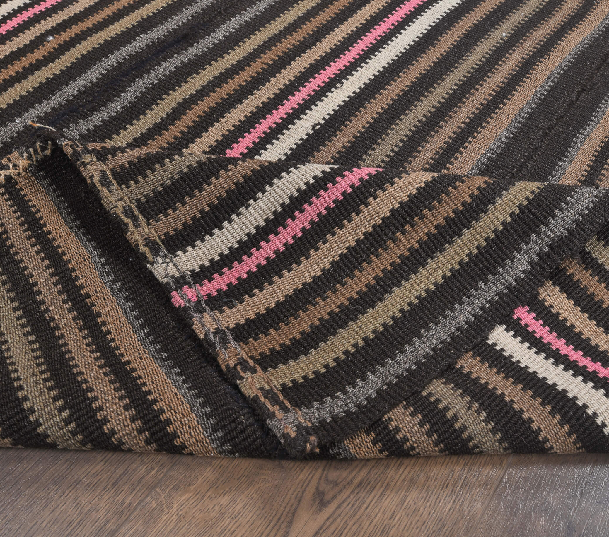 Hayley - Black Vintage Kilim Rug