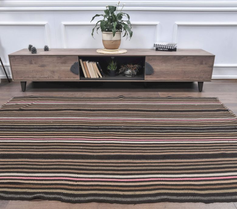 Hayley - Black Vintage Kilim Rug