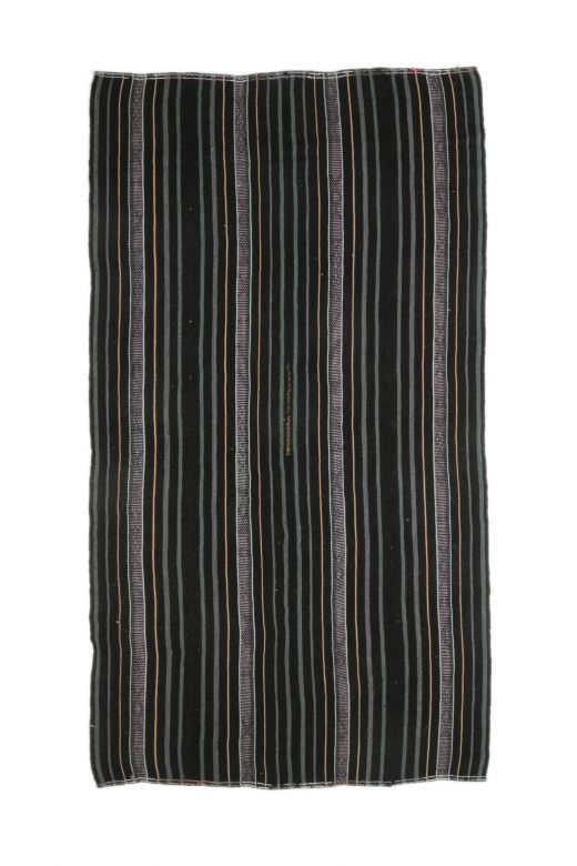 Hazal - Dark Striped Kilim Rug