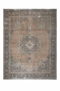 Neutral Persian Antique Wool Carpet - Thumbnail
