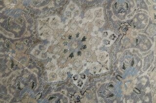 Neutral Persian Antique Wool Carpet - Thumbnail