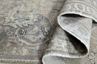 Neutral Persian Antique Wool Carpet - Thumbnail