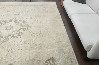 Neutral Persian Vintage Wool Carpet - Thumbnail