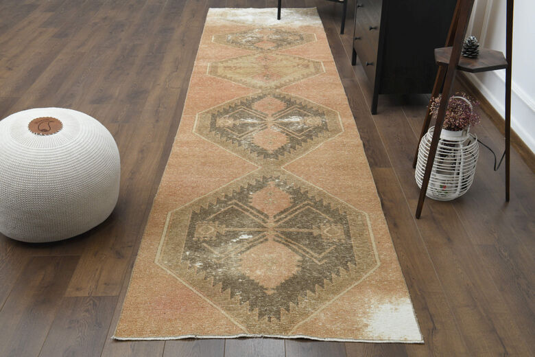 3x13 Medallion Neutral Runner Rug