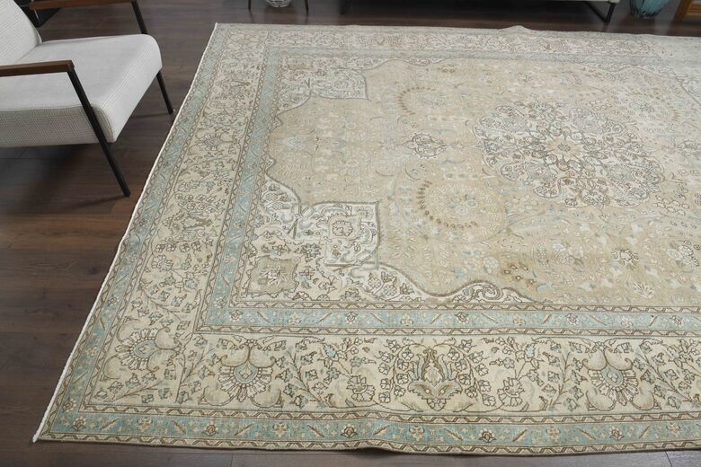 Handmade Oversized Vintage Rug