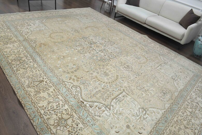 Handmade Oversized Vintage Rug