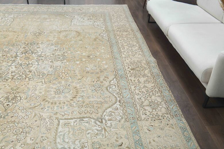 Handmade Oversized Vintage Rug