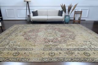 Faded Persian Vintage Area Rug - Thumbnail