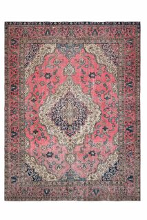 Original Pink Vintage Persian Area Rug - Thumbnail