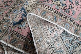 Original Pink Vintage Persian Area Rug - Thumbnail