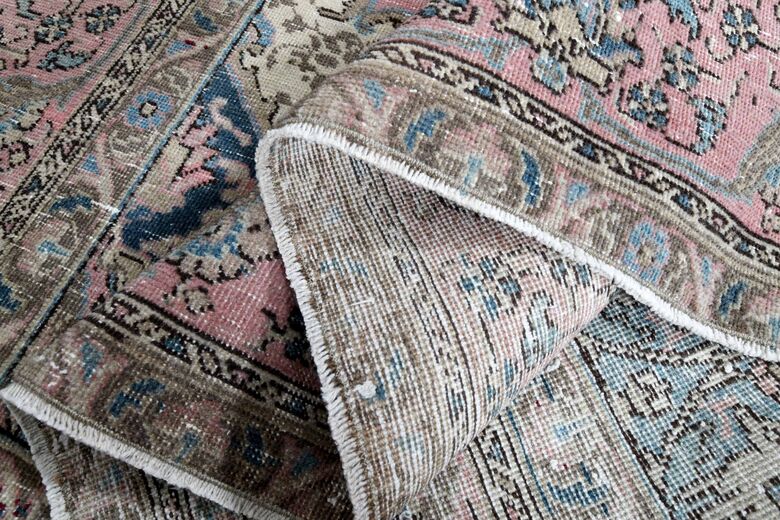Original Pink Vintage Persian Area Rug